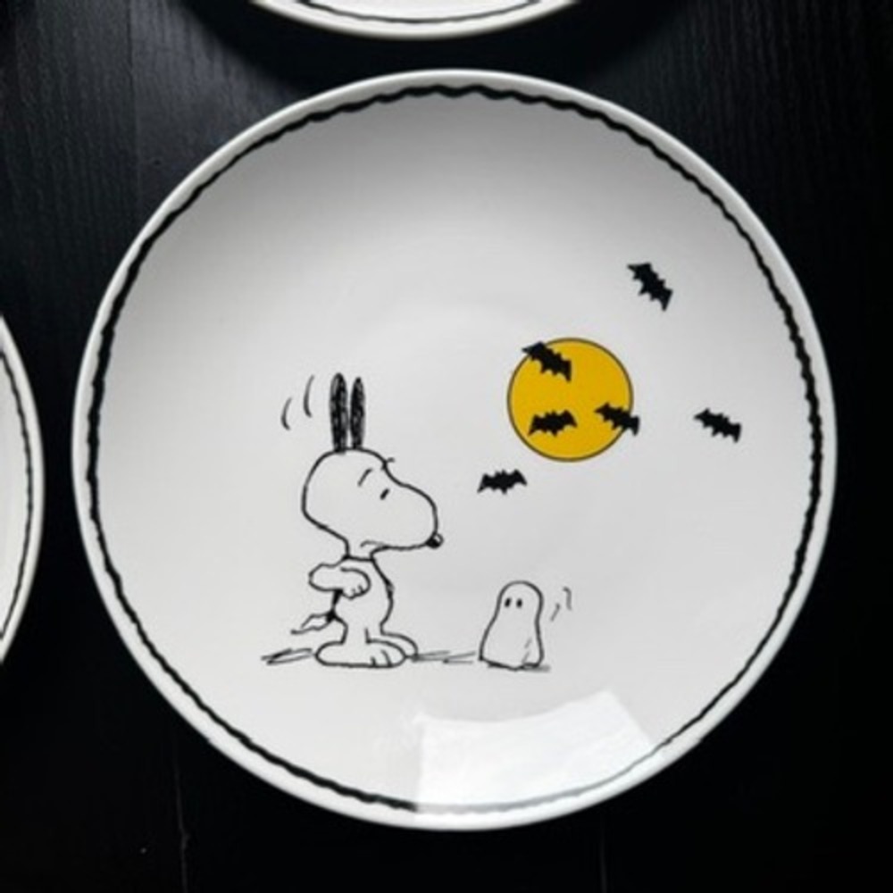 Pottery Barn Peanuts Halloween Plates - Set of 4 - Charlie Brown Snoopy - Picture 4 of 7